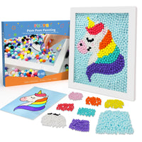 23 x Brand New Funto Unicorn Pompom Painting Art Set - 1100 Colorful Pompoms and Accessories Included, Canvas and Premium Frame for Home Decoration DIY Painting for Kids and Adults - RRP €469.2