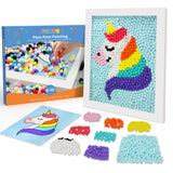 23 x Brand New Funto Unicorn Pompom Painting Art Set - 1100 Colorful Pompoms and Accessories Included, Canvas and Premium Frame for Home Decoration DIY Painting for Kids and Adults - RRP €469.2