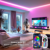 1 x RAW Customer Returns SPAHER RGB Neon LED Strip LED Strip 15M Dimmable LED Strip Outdoor with App Control 230V, IP65 RGB Remote Control and Bluetooth Connection Function, DIY Function, Music Syn Energy Class F  - RRP €129.98