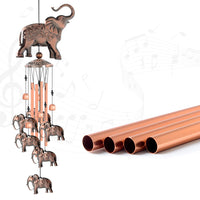 1 x RAW Customer Returns JIAUFU elephant wind chimes for hanging outdoors, gifts for fathers, mothers, family, friends, colleagues, lawn garden decoration, wind chimes for garden decoration outdoors, yard, terrace and home decoration - RRP €21.18