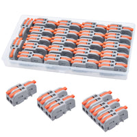 1 x RAW Customer Returns XALXMAW Pack of 22 cable connectors, 1 in 2 out cable clamps, electrical connection clamps, 0.2-4 mm conductor clamp, DIY combinable compact luster terminal, electrical connection blocks - RRP €16.98