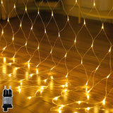 1 x RAW Customer Returns MOLVCE outdoor light net 3x3M 272 LEDs, light curtain with 9 modes plug, timer and memory function, expandable IP44 waterproof light net for gardens, rooms, balconies, bushes, parties, warm white - RRP €25.99