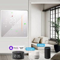 1 x RAW Customer Returns WiFi Thermostat for Gas Boiler, Programmable Backlit Touch Button Smart Thermostat Works with Alexa and Phone APP - RRP €42.29