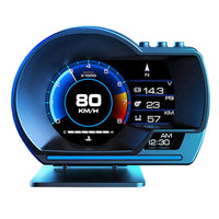 1 x RAW Customer Returns Kairiyard 4 HUD Head Up Display GPS 2 Systems HUD OBD2 Display Car ECU RPM Speedometer Odometer Turbo Turbine Pressure Oil Water Temperature Compass Time Altitude Altitude Error Code Clean - RRP €84.18