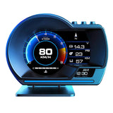 1 x RAW Customer Returns Kairiyard 4 HUD Head Up Display GPS 2 Systems HUD OBD2 Display Car ECU RPM Speedometer Odometer Turbo Turbine Pressure Oil Water Temperature Compass Time Altitude Altitude Error Code Clean - RRP €84.56