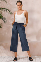 1 x RAW Customer Returns Ecupper Capris Pants Women Summer Plus Size Cotton Casual Pants - RRP €30.99