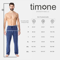 1 x RAW Customer Returns Rudder Comfortable Pajama Pants for Men, Warm 100 Cotton Men s Clothing TPP-002 Dark Blue, XXL  - RRP €22.99