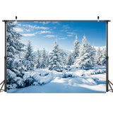 1 x RAW Customer Returns AIIKES 10x8FT Snowscape Backdrop Winter Forest Snow Tree Photography Background Outdoor Sky Winter Snowfield Landscape Snowcapped Pine Trees Photo Studio Props 12-346 - RRP €43.36