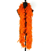 1 x RAW Customer Returns wangruida 1.8m 90g Orange Chandelle Boa Turkey Feathers. for dancing wedding craft party costume decoration - RRP €19.2