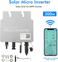 1 x RAW Customer Returns 300W Microinverter, Jadeshay Photovoltaic Grid Tie Inverter, with WiFi APP Monitoring, Grid Inverter Solar Micro Inverter, for Solar Panels, photovoltaic panel - RRP €93.29