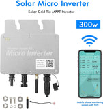 1 x RAW Customer Returns 300W Microinverter, Jadeshay Photovoltaic Grid Tie Inverter, with WiFi APP Monitoring, Grid Inverter Solar Micro Inverter, for Solar Panels, photovoltaic panel - RRP €93.29