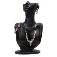 1 x RAW Customer Returns Homeanda Mannequin Bust Stand Organizer Black Resin Earrings Jewelry Photo Prop for Necklaces Great Gift - RRP €27.96