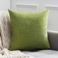 1 x RAW Customer Returns MIULEE Cushion Covers Cushion Cover Decorative Cushion Linen Look Decorative Cushion Cover Sofa Cushion Couch Cushion Decorative Cross with Hidden Zip for Sofa Bedroom Set of 2 50 x 50 cm Green - RRP €14.99