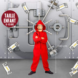 1 x RAW Customer Returns Entire Money Heist Costume Complete set series Money Heist Red combination with hood children 6-10 years 140 cm original Dali mask Burglar OriginalCup  - RRP €29.5