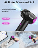 1 x RAW Customer Returns Compressed Air Spray Electric Dust Blower 3-Speed 110,000 RPM, Keyboard Cleaning Air Spray with 6000mAh Battery, Compressed Air Duster with USB Quick Charge, Reusable Compressed Air for PC, Laptop Purple  - RRP €40.33