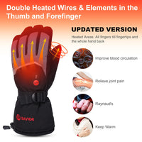 1 x RAW Customer Returns SAVIOR HEAT Heated Gloves Mittens Men Women, Electric Rechargeable Battery Ski Snow Gloves, Warm Gloves for Winter Motorcycle Snowboard Hiking Cycling Walking Running - RRP €117.97