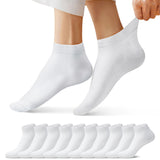 1 x RAW Customer Returns FALARY Sneaker Socks Men Women 43-46 White Sneaker Socks Short 10 Pairs Cotton Breathable Half Socks Unisex - RRP €20.15