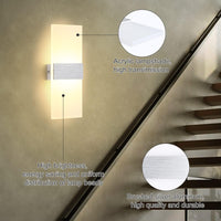 1 x RAW Customer Returns Lightsjoy 12W LED wall light indoor modern wall lamp up and down wireless hallway lighting for bedroom corridor living room stairs etc. warm white - RRP €24.18