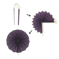 1 x RAW Customer Returns Zerodeco Paper Pompom - Honeycomb Fan, Decoration for Hall, Wedding, Birthday, Easter, Baptism, Birthday, Colour Purple - RRP €15.02