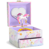 1 x RAW Customer Returns Jewelkeeper - Musical jewelry box with spinning unicorn, glittering rainbow and star design with pull-out drawer - the beautiful dreamer song - RRP €16.99