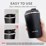 2 x RAW Customer Returns BSWAY thermal mug 380 ml, coffee mug to go, leak-proof coffee travel mug with ceramic lining, double wall insulated with lid for hot cold water coffee tea - RRP €34.28