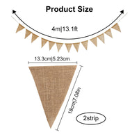 1 x RAW Customer Returns Jute pennant chain, RUNEAY 2 pieces pennant chain outdoor weatherproof vintage pennant banner DIY decoration for wedding baby shower birthday party and other celebrations - RRP €9.26