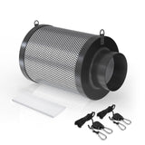 1 x RAW Customer Returns Aygrochy 100mm air carbon filter, air filter, carbon filter, exhaust air filter, grow filter for tube fans, odor filter, 365 m h 300mm length  - RRP €60.49