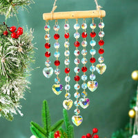 1 x Brand New Suncatcher crystal wind chime, crystal pendant star rainbow hoop aesthetic crystals pendant, window decoration ornament crystal ball hanging for room garden decoration love pendant - RRP €25.2