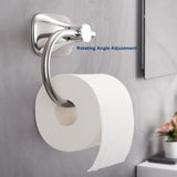 1 x Brand New ALOCEO Toilet Paper Holder Adhesive, Modern Bathroom Toilet Paper Holder, WC Roll Holder for Bathroom, Kitchen, Motorhome, Silver - RRP €19.33