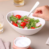 1 x RAW Customer Returns LIFVER salad bowl set porcelain 1060ml, cereal bowl large, soup bowl ceramic, serving bowl for salad, side dishes, soup, dessert, set of 4, white - RRP €47.12