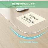 1 x RAW Customer Returns NATRKE Desk Pad Transparent, 90x40x0.15cm Desk Pad Large Clear Transparent Desk Mat Pad Table Protector Non-Slip Round Edges Desk Pad for Office and Home - RRP €21.99