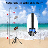 1 x RAW Customer Returns ATUMTEK 51 inch Selfie Stick Tripod, Selfie Tripod with Heavy-Duty Aluminum and Non-Slip Tripod Feet for iPhone and Android Phone Selfie, Video Recording, Video Blogs Live Streaming Red - RRP €34.54