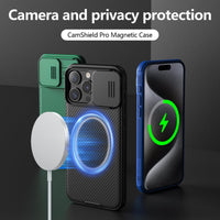 1 x RAW Customer Returns Nillkin CamShield Pro for iPhone 15 Pro Case for MagSafe with Camera Protection Shield Military Grade Protection Shockproof All-Round Protection Protective Case Cover Cell Phone Case iPhone 15 Pro Case Black - RRP €20.16