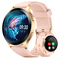 1 x RAW Customer Returns Parsonver Smartwatch Women with Phone Function, Fitness Tracker with Heart Rate Sleep Monitor, 1.43 HD Fitness Watch, IP68 Waterproof Round Sports Watch, 100 Sports Modes for Android iOS, Rose Gold - RRP €46.99