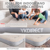 1 x RAW Customer Returns YKDIRECT Camping Double Air Bed Camping Air Mattress, Air Mattress for 2 Persons Pillow Top Design - 203x152x22cm - RRP €37.3