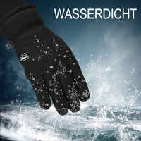 1 x RAW Customer Returns Cevapro Winter Warm Waterproof Touchscreen Cycling Gloves Windproof Breathable Running Gloves for Men Women Outdoor Sports Gloves Black M - RRP €30.0