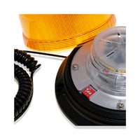 1 x RAW Customer Returns LED-MARTIN rotating beacon - XR20 ECO - 12V 24V - orange - yellow - magnetic base - 3.5m cable - ECE-R65 - compact design - RRP €50.41