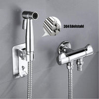 2 x RAW Customer Returns Bidet Hand Shower Stainless Steel Spray Head Toilet Shower Head Toilet Shattaf for Shower Bathroom Hygiene Toilet Paper Diaper Cleaning Spray Head Only Black  - RRP €22.18