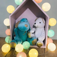 1 x RAW Customer Returns GuirLED - LED cotton balls fairy lights USB - Wireless remote control - Baby night light 2h - Dual USB 2A power supply included - 4 intensities - 24 balls 2.4m - Baby - RRP €44.99