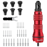 1 x RAW Customer Returns Beaspire professional rivet attachment for cordless screwdriver or drill, electric rivet pliers adapter riveting tool driver rivet adapter kit for 2.4-6.4mm blind rivets including 6 rivet heads 30 blind rivets  - RRP €56.94