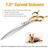 1 x RAW Customer Returns JASON 7.5 inch curved dog scissors, grooming scissors, grooming scissors for dogs, cats - RRP €40.32