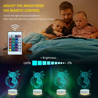 1 x RAW Customer Returns Lightzz Axolotl Night Light, 3D Illusion Lamp with Remote Control Touch 16 Color Flash Change Timer Desk Lamps Kids Room Decor Best Festival Birthday Gifts - RRP €19.99