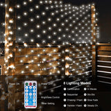 1 x RAW Customer Returns CORST Solar Net Lights 3.6x1.5M Mesh Fairy Lights Net Outdoor Inner Solar Garden Tree Fairy Lights Bushes Waterproof with 8 Modes Timer White  - RRP €23.32