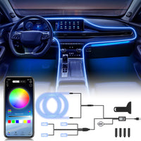 1 x RAW Customer Returns OMECO LED interior lighting car USB ambient lighting 4m 5050RGB with footwell lighting and controller 12v strip interior lighting atmosphere light footwell waterproof music strip set - RRP €25.03