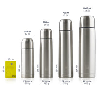 1 x RAW Customer Returns Blumtal Thermos bottle 1L - BPA-free thermos flask for hot cold - leak-proof insulated bottle 1L made of stainless steel - Thermos bottle with mug - Thermo bottle - Stainless Steel - Silver - RRP €21.99