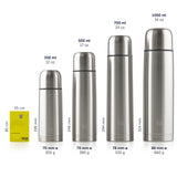 1 x RAW Customer Returns Blumtal Thermos bottle 1L - BPA-free thermos flask for hot cold - leak-proof insulated bottle 1L made of stainless steel - Thermos bottle with mug - Thermo bottle - Stainless Steel - Silver - RRP €21.99