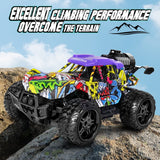 1 x RAW Customer Returns VATOS Remote Control Car - 1 16 Graffiti RC Car Monster Truck with LED Light Spray Offroad RC Vehicles Car Gift Toy for Children Boys Girls 3-7 Years - RRP €18.99