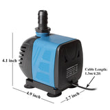 1 x RAW Customer Returns TSSS 45W water pump submersible pump 2500L H fountain for garden ponds, fish ponds, fountains, aquariums - RRP €30.24