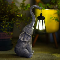 1 x RAW Customer Returns Yeomoo Elephant Solar Lantern Decor Outdoor Garden Decoration LED Solar Lamp Weatherproof Balcony Garden Gifts for Women Men - RRP €40.33