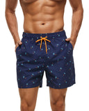 1 x RAW Customer Returns Domee Men s Swimming Trunks Board Shorts with Pockets Swimming Shorts with Mesh Lining Summer Coconut Tree M - RRP €21.37